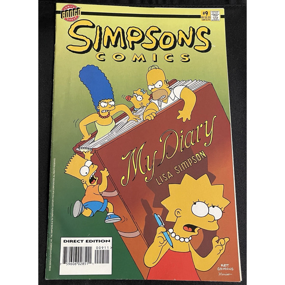 Simpsons Bongo Comics #9 My Diary Lisa Simpson & Homer’s Pal 🤪 Flip Comic Book - Picture 1 of 4